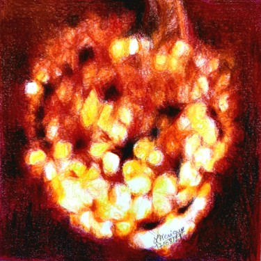 Dessin intitulée "Chaud comme la brai…" par Laurence Keriguy, Œuvre d'art originale, Crayon