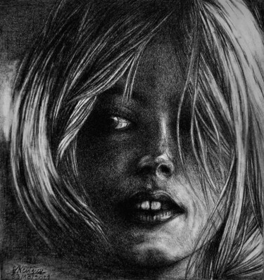 Zeichnungen mit dem Titel "Brigitte Bardot" von Laurence Keriguy, Original-Kunstwerk, Bleistift