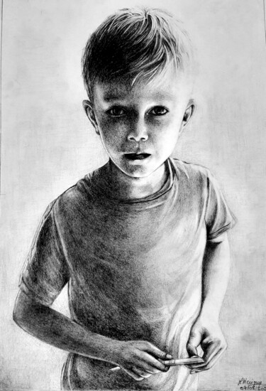 Drawing titled "Max" by Laurence Keriguy, Original Artwork, Pencil