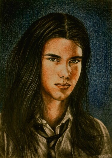 Drawing titled "Taylor Lautner" by Laurence Keriguy, Original Artwork, Pencil