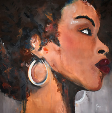 Pittura intitolato "Lauryn Hill" da Laurence Vandoorne, Opera d'arte originale, Olio
