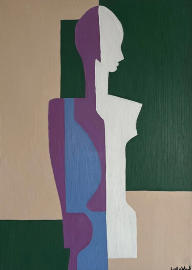 Pintura titulada "La femme 2" por Laurène Vadé (Lolavad), Obra de arte original, Oleo Montado en Bastidor de camilla de made…