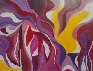 Painting titled "DOUCE" by Laurène Patriarca, Original Artwork, Acrylic