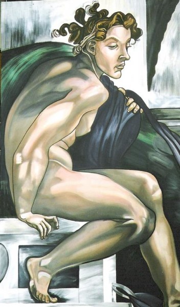 Painting titled "'Sistine Chapel nud…" by Lauren King, Original Artwork