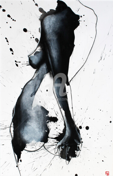 Dessin intitulée ""a tache moi"" par Laurent Bergues, Œuvre d'art originale, Graphite