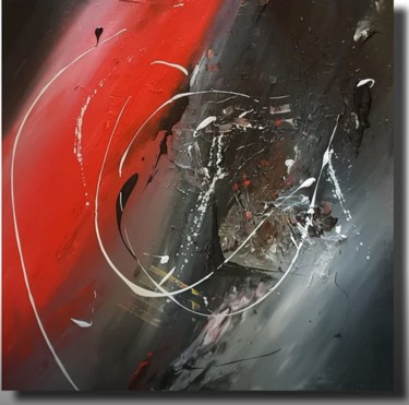 Painting titled "Red Planet" by Lb, Original Artwork, Acrylic