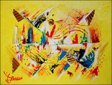 Pintura intitulada "COURAGE" por Laurent Boron, Obras de arte originais, Acrílico