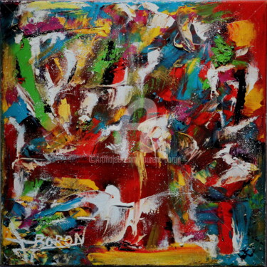 Картина под названием "Retour Coloré" - Laurent Boron, Подлинное произведение искусства, Акрил
