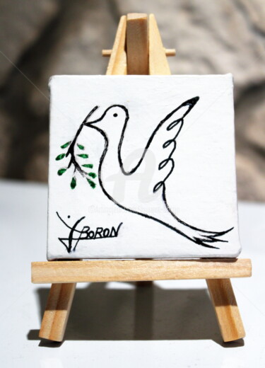 Картина под названием "PAIX" - Laurent Boron, Подлинное произведение искусства, Акрил Установлен на Деревянная рама для носи…