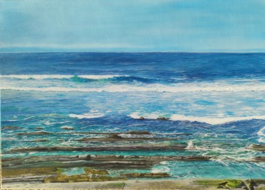 Painting titled "Horizon" by Laurent Bougouin, Original Artwork, Acrylic
