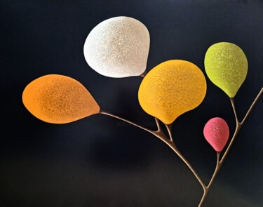Картина под названием "Les arbres 04.06.23" - Laurent Bouro, Подлинное произведение искусства, Масло Установлен на Деревянна…