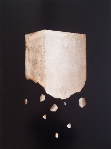 Peinture intitulée "Géométrie sepia" par Laurent Bouro, Œuvre d'art originale, Autre