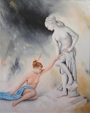 Painting titled "Cléa" by Laurent Buffnoir, Original Artwork, Oil
