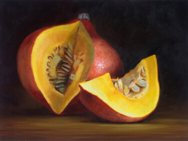 Картина под названием "Potimarron / Pumpkin" - Laurent Bussiere (hellbay), Подлинное произведение искусства, Масло