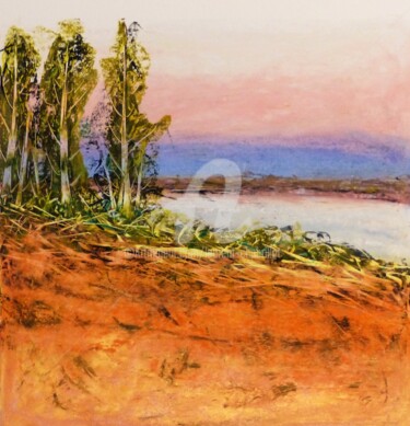 Peinture intitulée "Les trois arbres" par Laurent Chabrillat, Œuvre d'art originale, Pastel