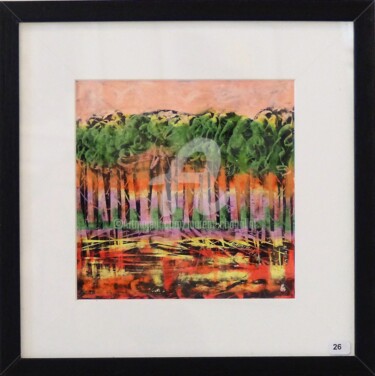Peinture intitulée "les arbres #artists…" par Laurent Chabrillat, Œuvre d'art originale, Pastel