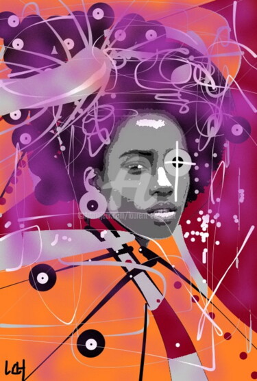 Digitale Kunst mit dem Titel "Disco #artistsuppor…" von Laurent Chabrillat, Original-Kunstwerk, Digitale Malerei