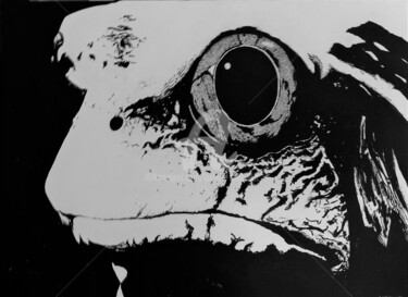 Peinture intitulée "La grenouille" par Laurent Chabrillat, Œuvre d'art originale, Acrylique
