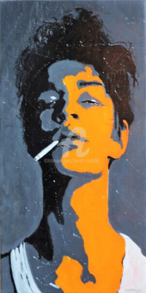 Peinture intitulée "jeune homme à la ci…" par Laurent Chabrillat, Œuvre d'art originale, Huile