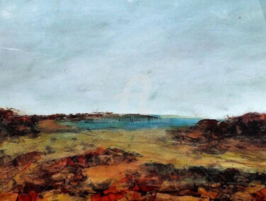 "paysage de Bretagne" başlıklı Tablo Laurent Chabrillat tarafından, Orijinal sanat, Mürekkep