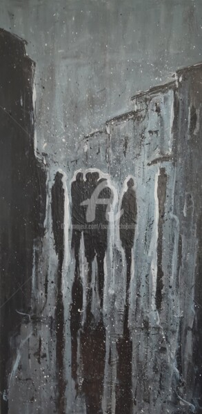 Painting titled "série silhouettes" by Laurent Chabrillat, Original Artwork, Acrylic