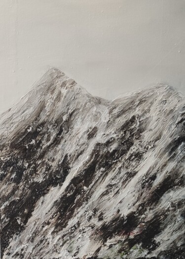 Painting titled "Montagnes 2" by Laurent Chabrillat, Original Artwork, Acrylic