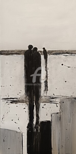 Painting titled "silhouettes 11" by Laurent Chabrillat, Original Artwork, Acrylic