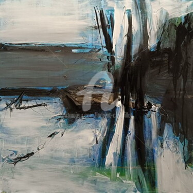 Peinture intitulée "Au bord de l'étang…" par Laurent Chabrillat, Œuvre d'art originale, Acrylique