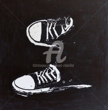 Dessin intitulée "my shoes" par Laurent Chabrillat, Œuvre d'art originale, Marqueur