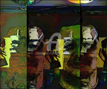 Digitale Kunst mit dem Titel "hommage à Paul" von Laurent Chabrillat, Original-Kunstwerk, Fotomontage