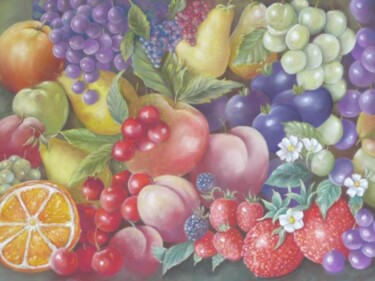 Drawing titled "salade de fruits" by Laurent Coquard, Original Artwork