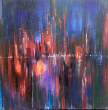 Painting titled "Urban Light" by Laurent Da Cunha, Original Artwork, Acrylic