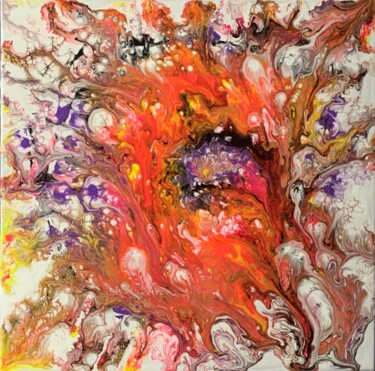 Malerei mit dem Titel "Fluo splash" von Laurent Da Cunha, Original-Kunstwerk, Acryl