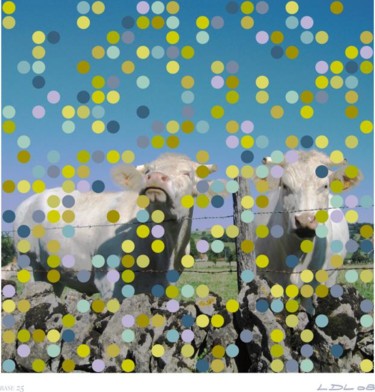 Arts numériques intitulée "Les deux vaches, ba…" par Ldl, Œuvre d'art originale