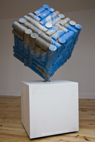 Sculpture intitulée "Ça tourne pas rond…" par Ldl, Œuvre d'art originale, Bois