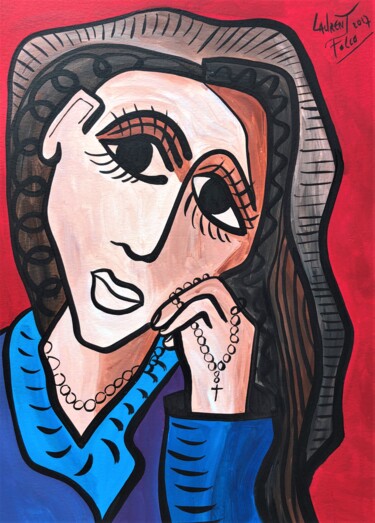 Painting titled "Marie Thérese" by Laurent Folco, Original Artwork, Acrylic