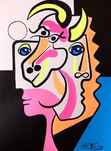 Painting titled "Olimpia" by Laurent Folco, Original Artwork, Acrylic