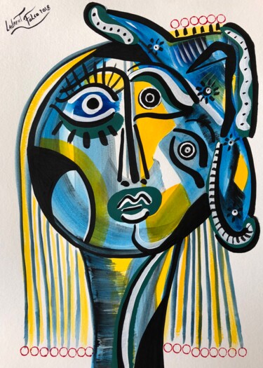 Painting titled "Titine." by Laurent Folco, Original Artwork, Acrylic