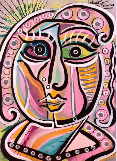 Painting titled "Paloma." by Laurent Folco, Original Artwork, Acrylic