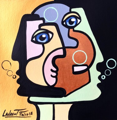 Pintura titulada "Pistachoune" por Laurent Folco, Obra de arte original, Acrílico