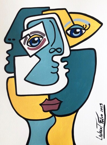 Peinture intitulée "Gladys" par Laurent Folco, Œuvre d'art originale, Acrylique