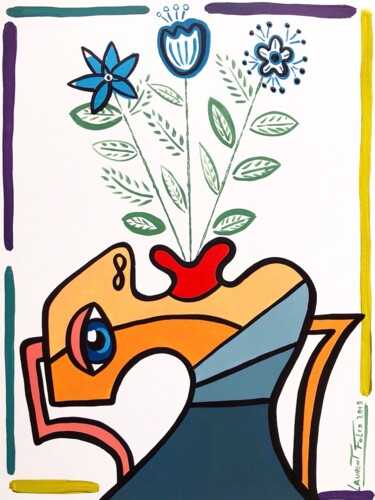 "Les fleurs" başlıklı Tablo Laurent Folco tarafından, Orijinal sanat, Akrilik