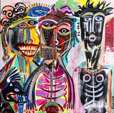Humanité Peinture intitulée "Humanité" par Laurent Folco, Œuvre d'art originale, Acrylique