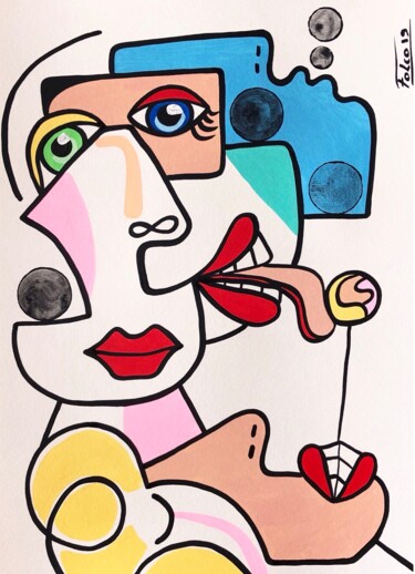 Peinture intitulée "Haribo" par Laurent Folco, Œuvre d'art originale, Acrylique