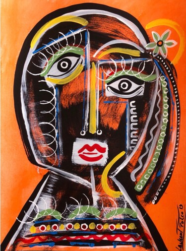 Painting titled "Ouganda 5" by Laurent Folco, Original Artwork, Acrylic