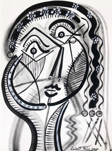 Charline Peinture intitulée "Charline" par Laurent Folco, Œuvre d'art originale, Acrylique