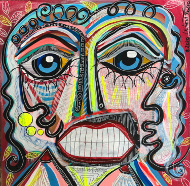 Painting titled "Lady.K" by Laurent Folco, Original Artwork, Acrylic