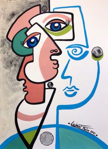 Painting titled "Pensée abject." by Laurent Folco, Original Artwork, Acrylic