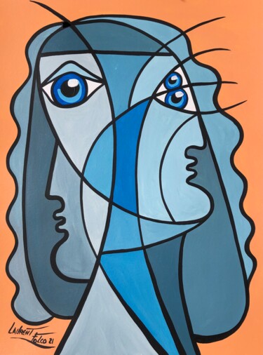 Painting titled "I look across the w…" by Laurent Folco, Original Artwork, Acrylic