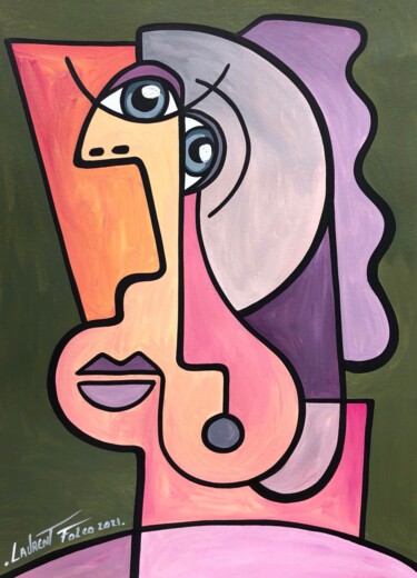 Painting titled "Bianka" by Laurent Folco, Original Artwork, Acrylic